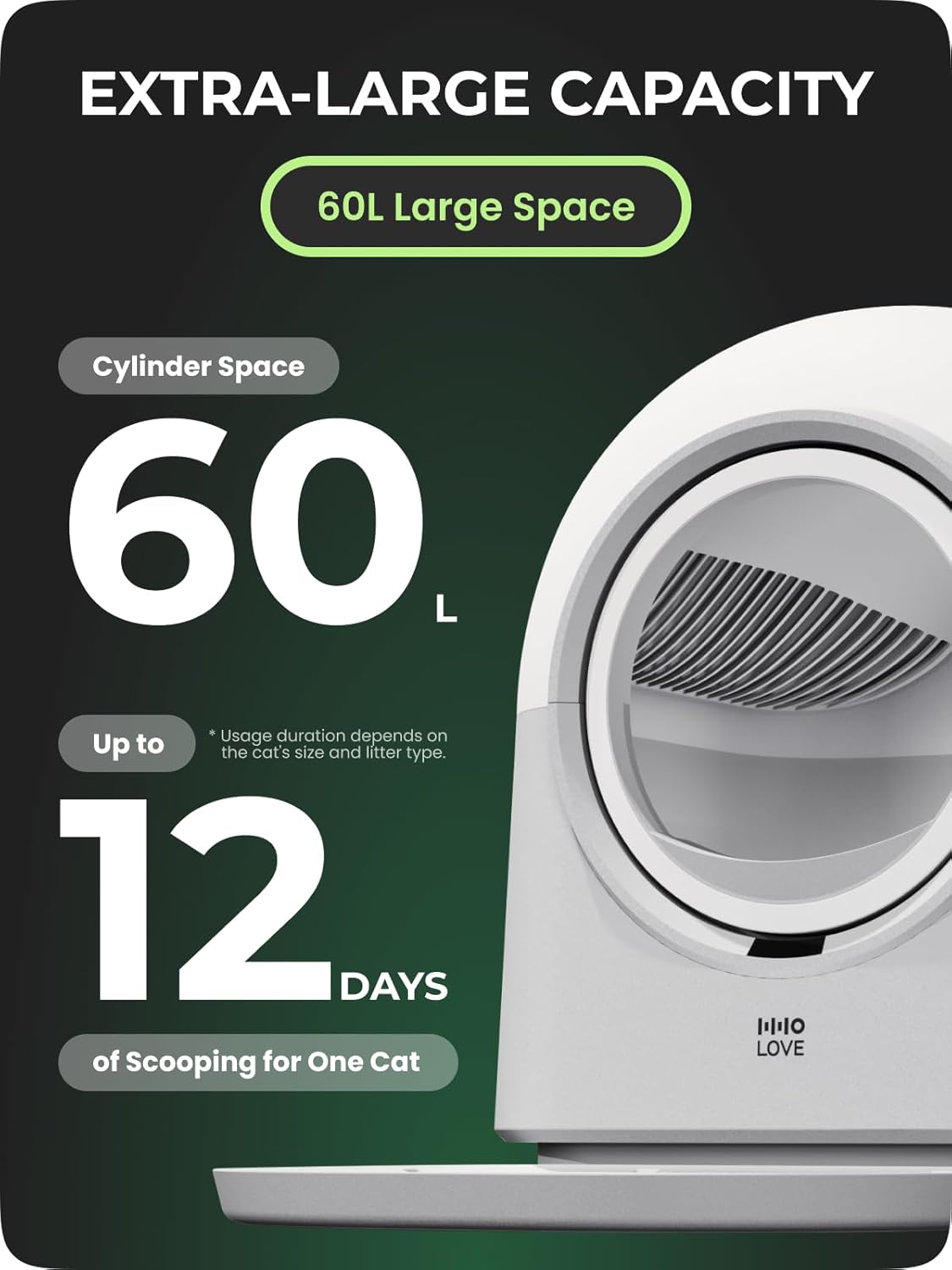 Katzenklo Selbstreinigend Katzentoilette Groß XXL, Automatisches Katzenklo Elektrisches, APP-Steuerung, Selbstreinigendes Katzenklo für 2 Katzen Mehrere Katzen, TY-PRO