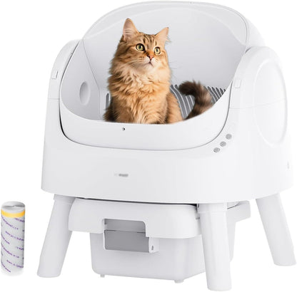 Selbstreinigende Katzentoilette – Automatische Reinigung, 10L Großes Fassungsvermögen, XL Katzenklo, Ideal für Vielbeschäftigte Haushalte