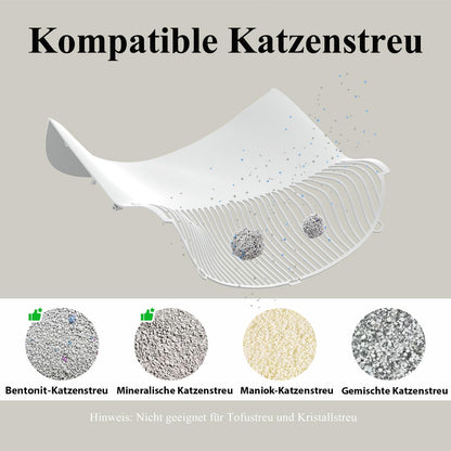 Selbstreinigende Katzentoilette – Automatische Reinigung, 10L Großes Fassungsvermögen, XL Katzenklo, Ideal für Vielbeschäftigte Haushalte