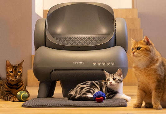 Neakasa M1 Oben offene Katzenklo selbstreinigend Katzentoilette XXL, Geruchsfreie, Hygienisch, App-Steuerung, Große Fassungsvermögen, mit Katzenstreu Matte, Cat Litter Box mit für mehrere Katzen